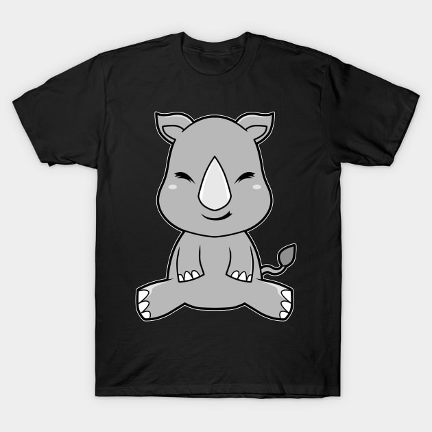 Cute Baby Rhino T-Shirt by Imutobi